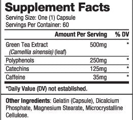 Zeleni čaj 500 mg/60 kap