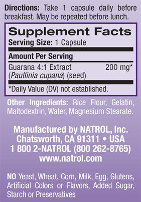 Guarana 200 mg./90 kaps.