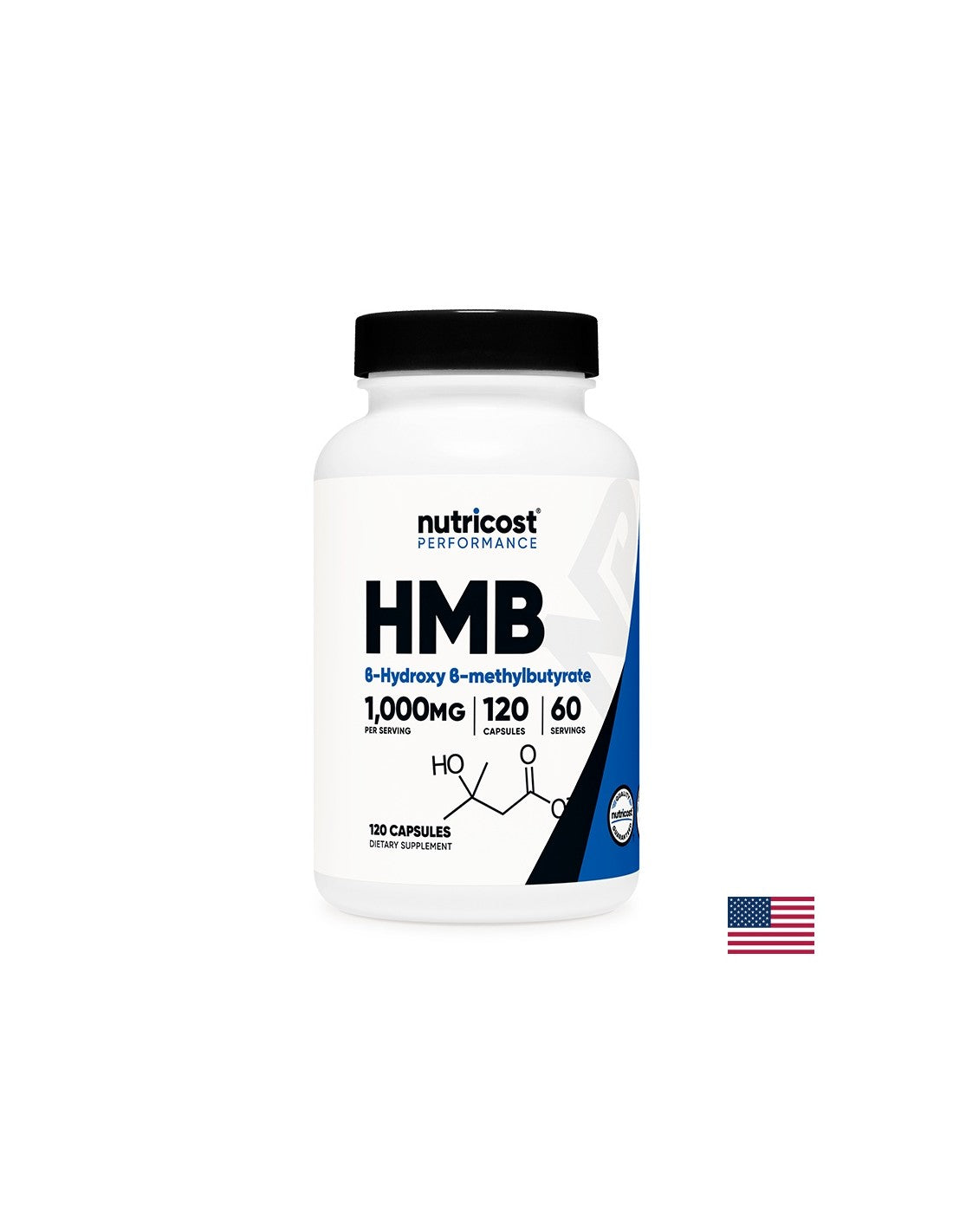 Za aktivne sportove - HMB (Beta-hidroksi-beta-metilbutirat), 500 mg/120 kapsula, 60 doza <tc>Nutricost</tc>