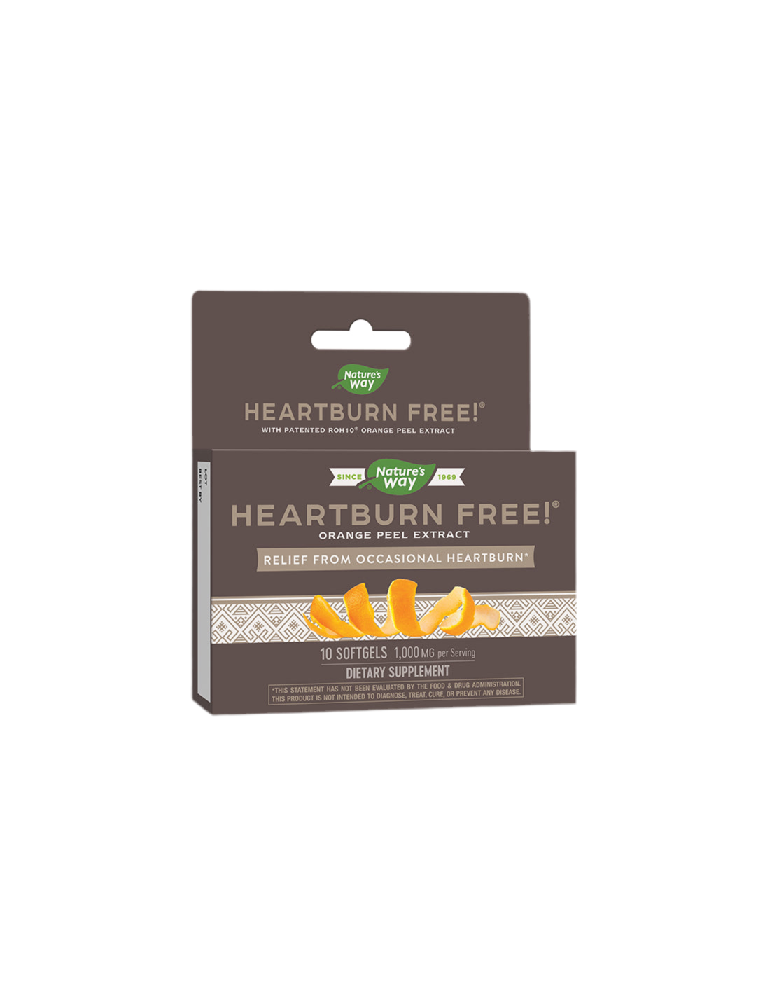 Biljni ekstrakt naranče protiv žgaravice - Heartburn Free!, 10 mekih kapsula Nature's Way