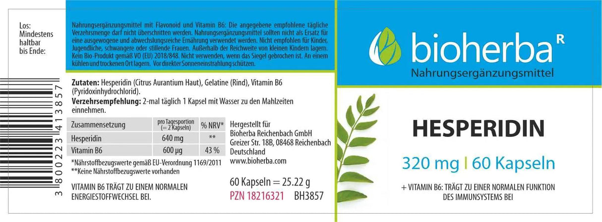Hesperidin 320 mg - 60 kapsula