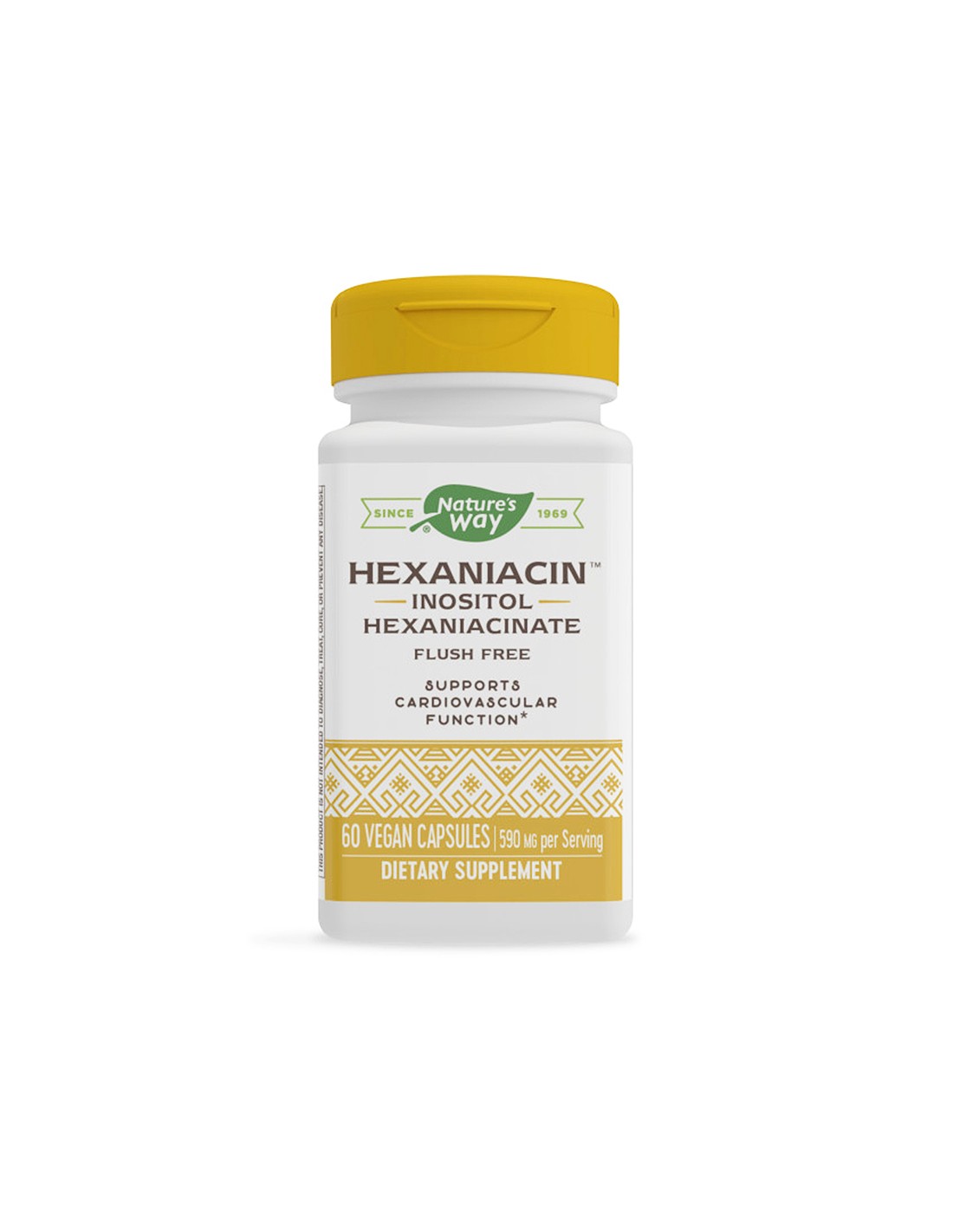 Hexaniacin™ Inozitol Heksaniacinat Flush Free - Heksaniacin (inozitol heksanikotinat), 60 kapsula Nature's Way