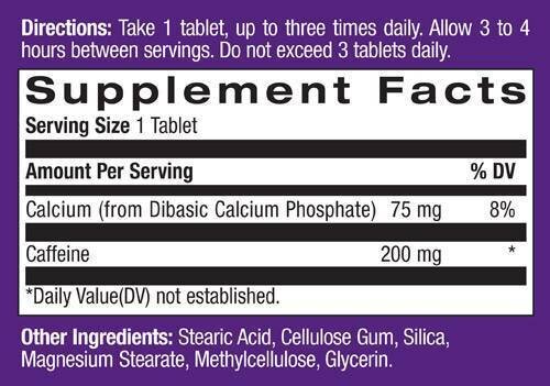 Visok sadržaj kofeina 200 mg. 100 kartica.