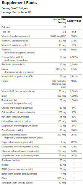 High Potency Softgel Multi - 120 gel kapsula