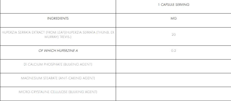 Huperzin A 200 mcg 60 tableta