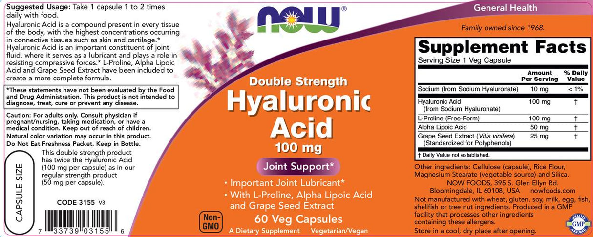 Hijaluronska kiselina 100 mg - 60 kapsula