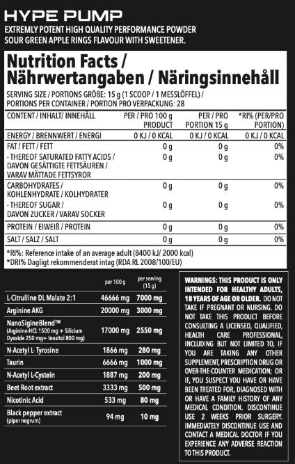 Hype Pump | s NanoSigineBlend - 420 grama