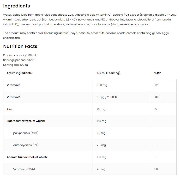 Imunitet | Vitamin C i D s bazgom i acerolom 100 ml