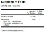 Indol-3-karbinol s resveratrolom 200 mg - 60 kapsula