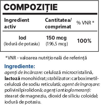 Jod BP 150 mcg - 100 tableta