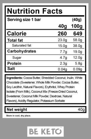Keto pločica - 40 grama