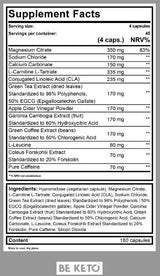 Keto Burn + Kofein - 180 kapsula