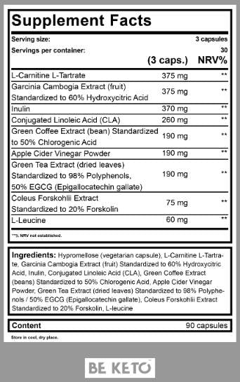 Keto Burn | s L-karnitinom - 90 kapsula