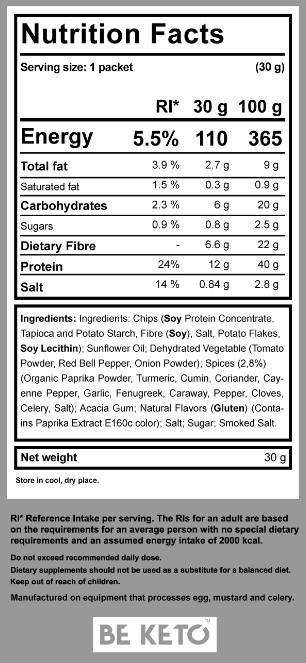 Keto čips | Spicy Oriental - 30 grama