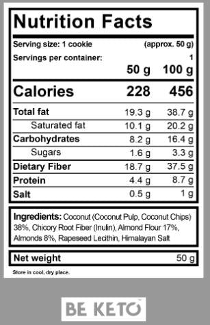 Keto kolačić | Nizak sadržaj šećera - 50 grama