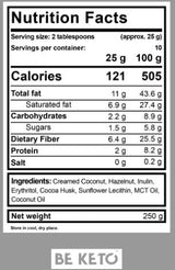 Keto krema | Lješnjak + MCT - 250 grama