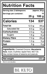 Keto krema | Macadamia + MCT - 250 grama