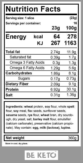 Keto višezrnati kruh - 360 grama