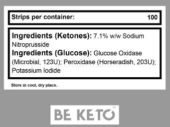 Keton & Trakice za mjerenje glukoze - 100 kom.