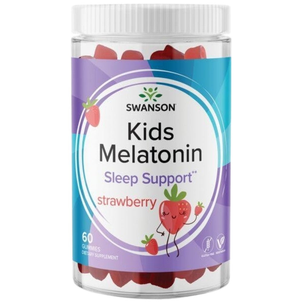 Žvakaće bombone s melatoninom za djecu 1 mg | Jagoda 60 Tablete za žvakanje