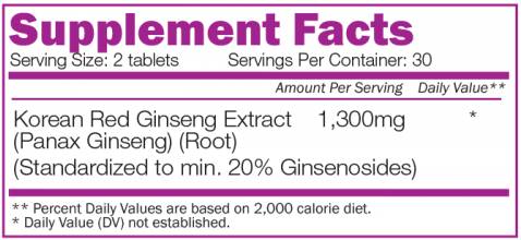 Korean Ginseng 1300 mg - 60 tableta