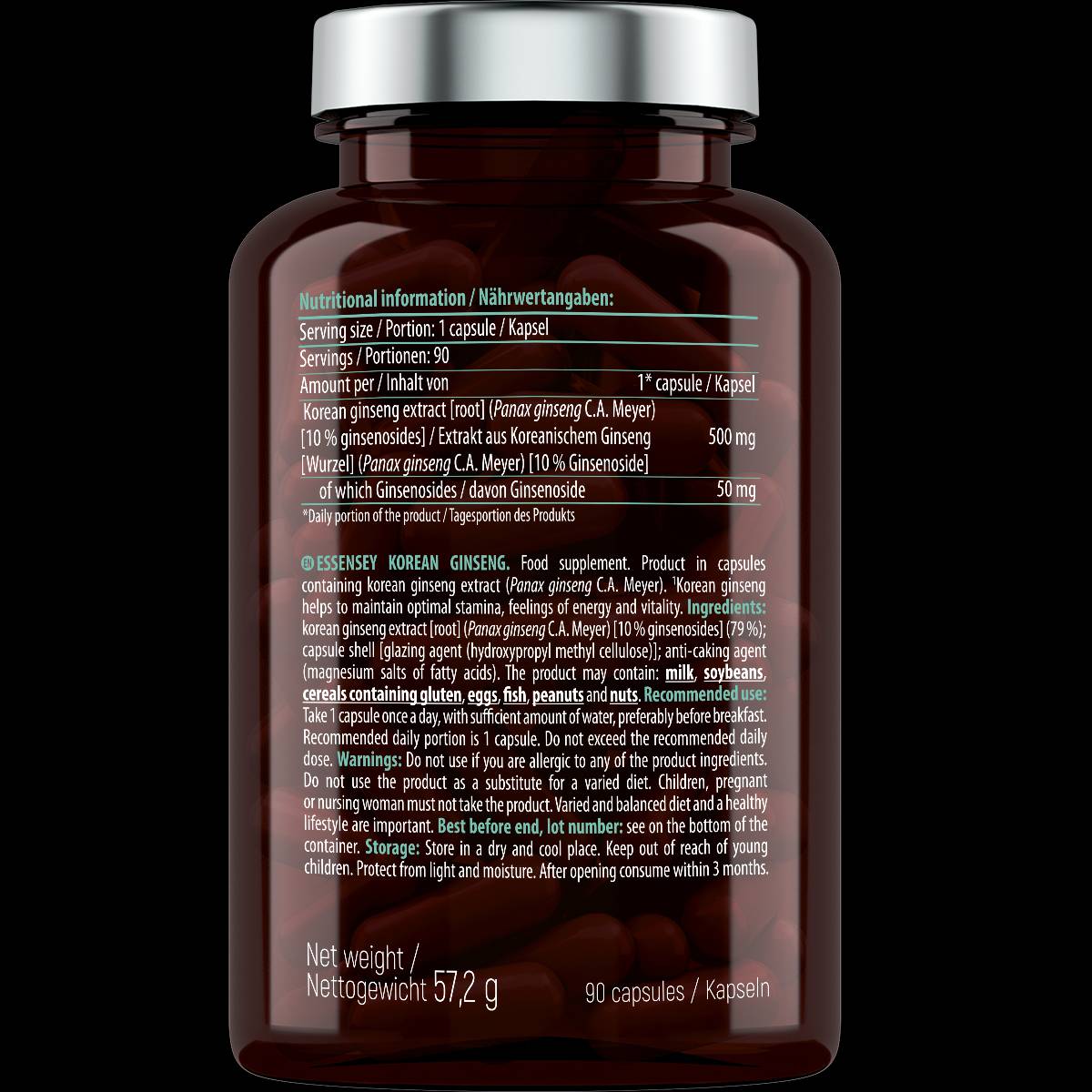 Korean Ginseng 500 mg - 90 kapsula