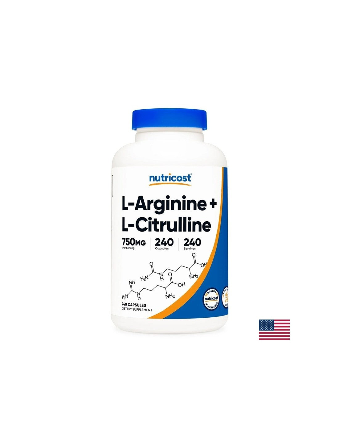 Tonus i energija - L-Arginin + L-Citrulin (L-Arginine + L-Citrulline), 500 mg + 250 mg, 240 kapsula