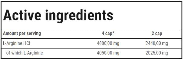L-Arginine Xtreme 1220 mg - 90 kapsula