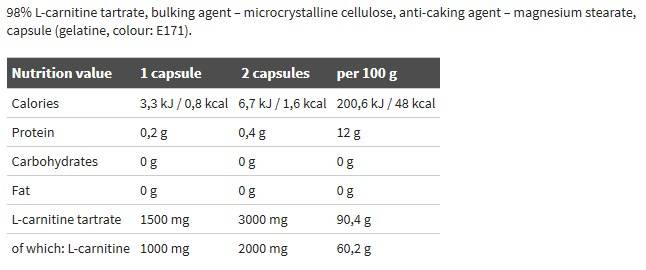 L-CARNITINE XTREME MEGA CAPS 1500 - 120 kapsula