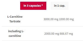 L-Carnitine 3000 Caps - 60 kapsula