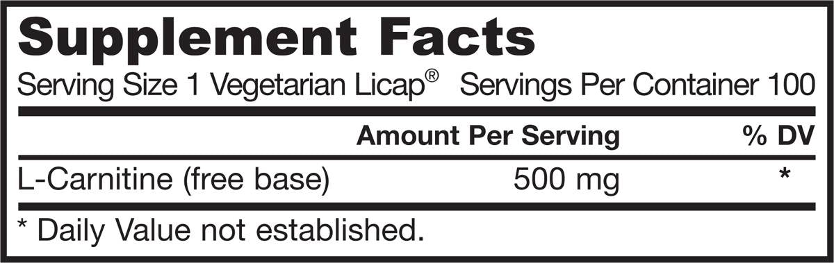 L-Carnitine Liquid Cap 500 mg - 100 gel kapsula