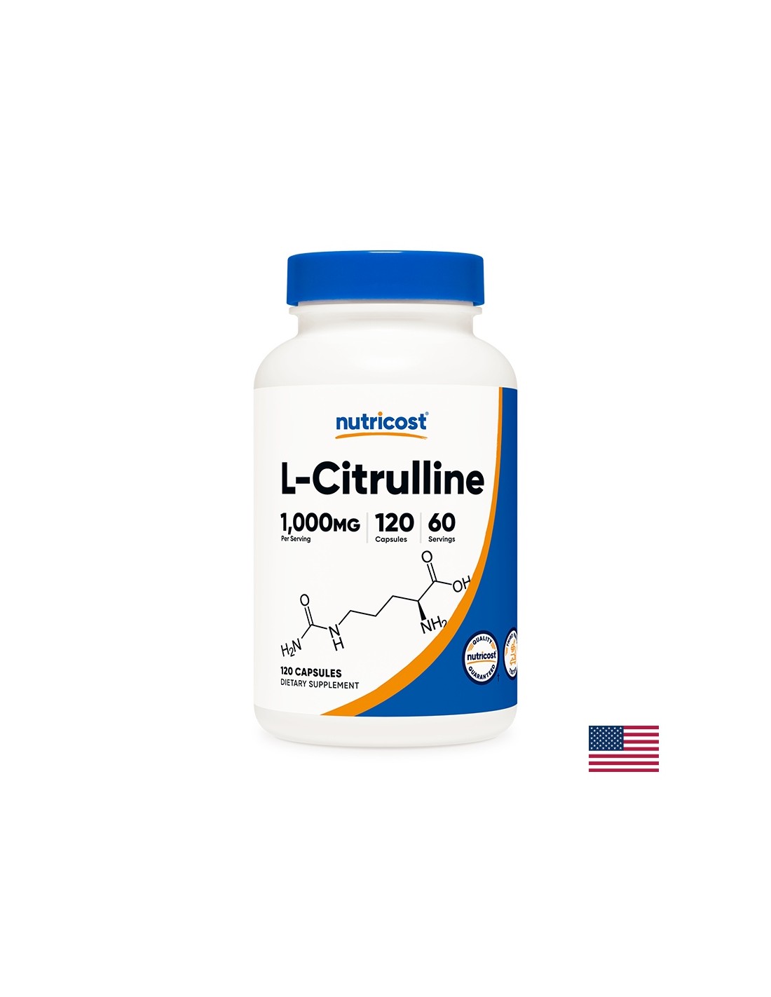 Mišićna masa - L-Citrulin (L-Citrulin), 1000 mg/120 kapsula <tc>Nutricost</tc>