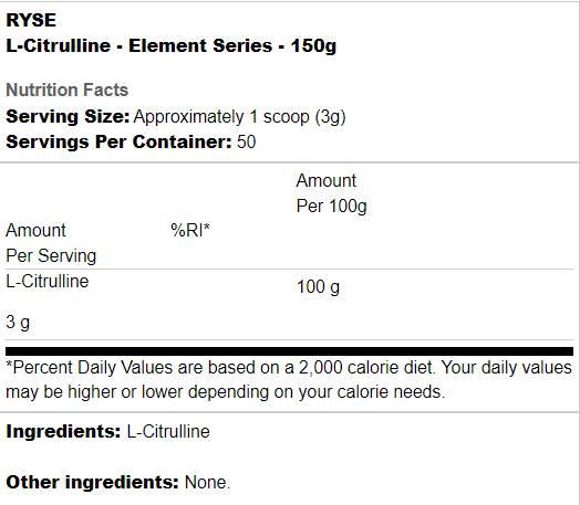 L-citrulin | Serija Element - 150 grama