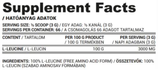 L-leucin u prahu | 100% čisti leucin - 200 grama