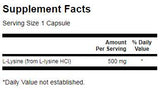 L-lizin 500 mg - 100 kapsula