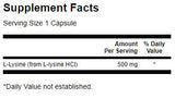 L-lizin 500 mg 300 kapsula