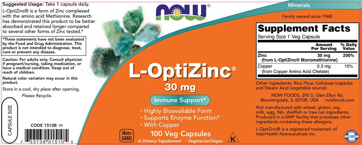 L-OptiZinc® 30 mg./100 kaps. - 0