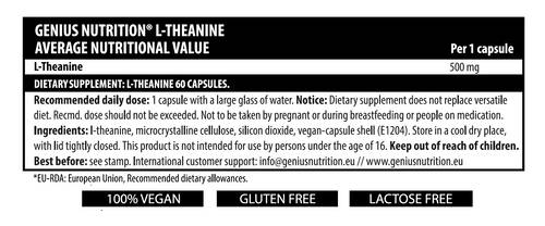 L-Theanine 500 mg - 60 kapsula