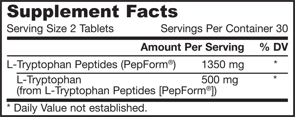 L-triptofan peptid 60 tableta