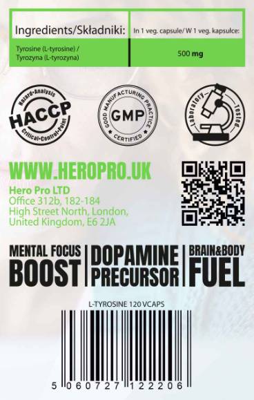 L-tirozin 500 mg - 120 kapsula
