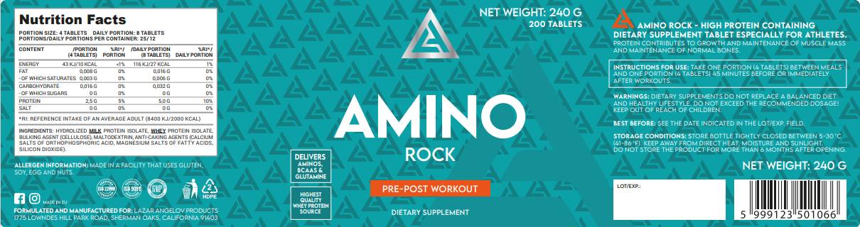 LA Amino Rock | Whey Amino tablete - 200 tableta
