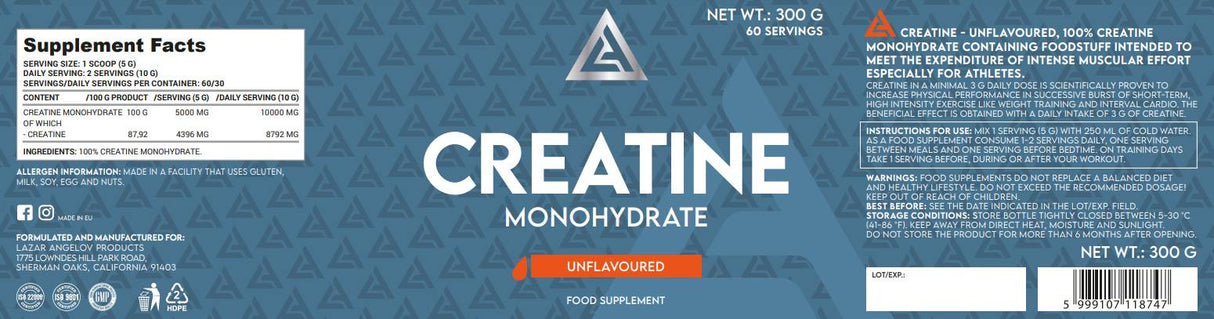 LA kreatin monohidrat u prahu - 300 grama