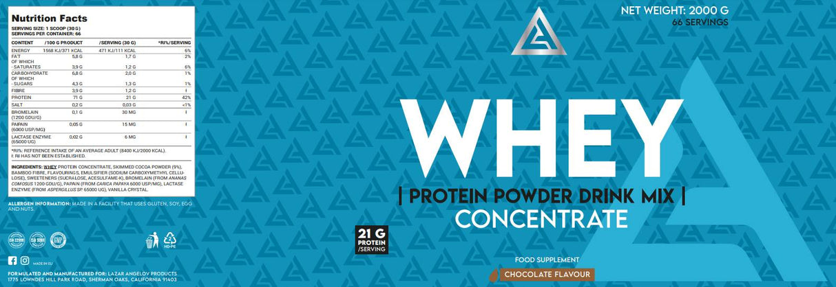 LA koncentrat proteina sirutke | Premium Drink Mix - 2000 grama