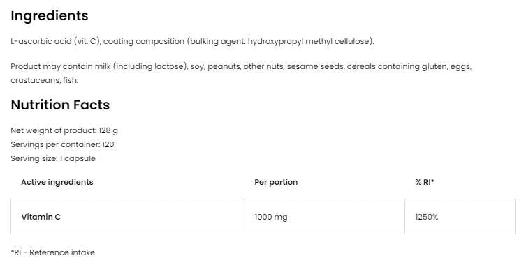Vitamin C 1000 mg - 90 tableta
