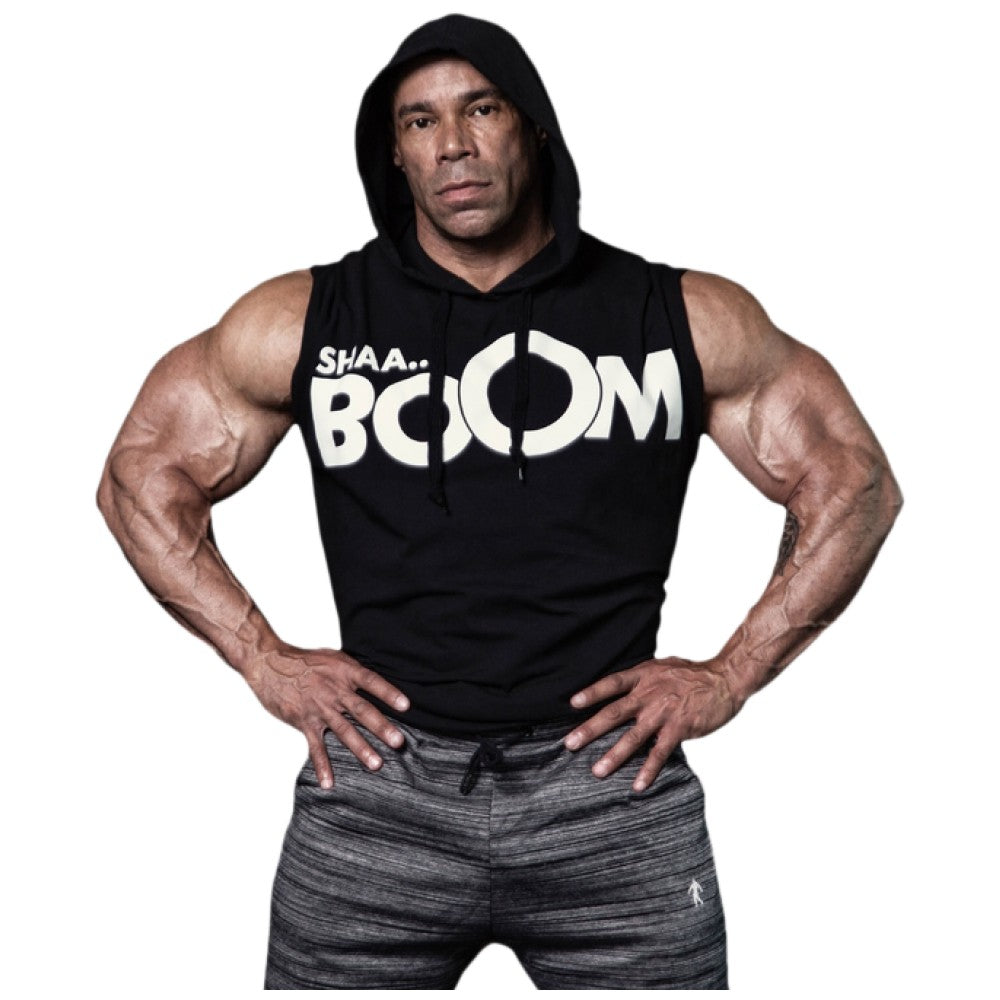 Muška majica bez rukava/LM Hoodie Sleeveless Shaa Boom - crna