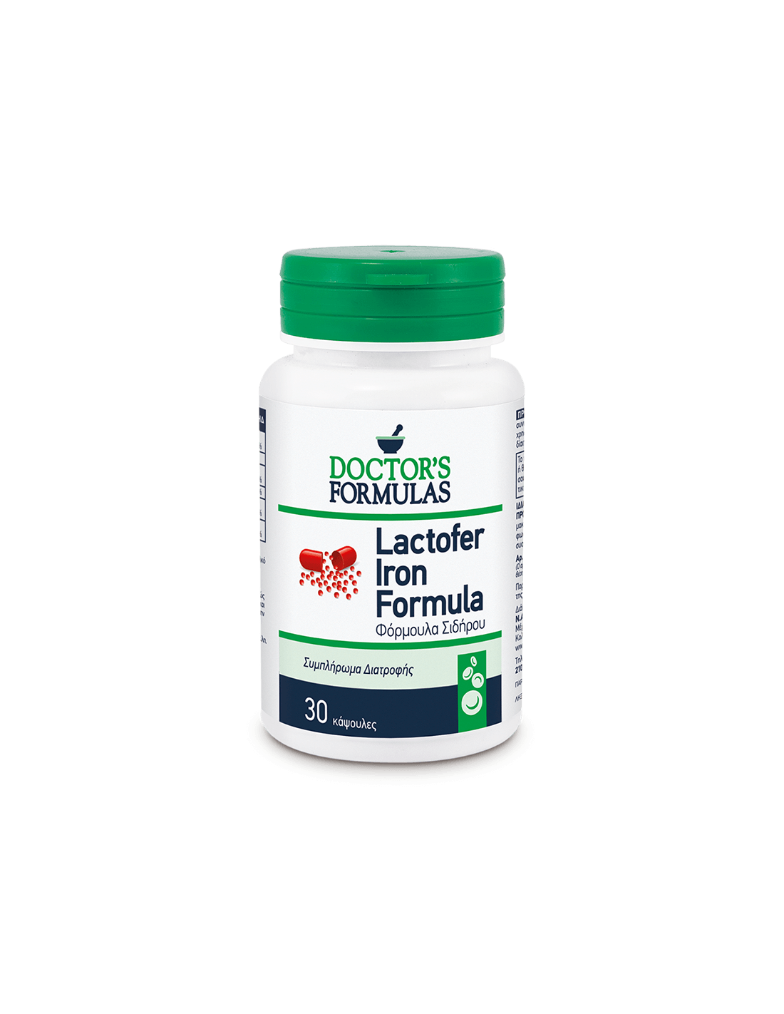 Lactofer Iron Formula/Za anemiju uzrokovanu nedostatkom željeza, 30 kapsula Doctor's Formulas
