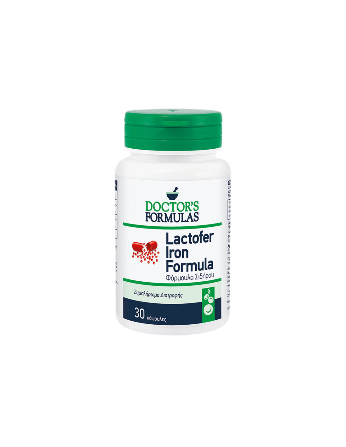 Lactofer Iron Formula/Za anemiju uzrokovanu nedostatkom željeza, 30 kapsula Doctor's Formulas