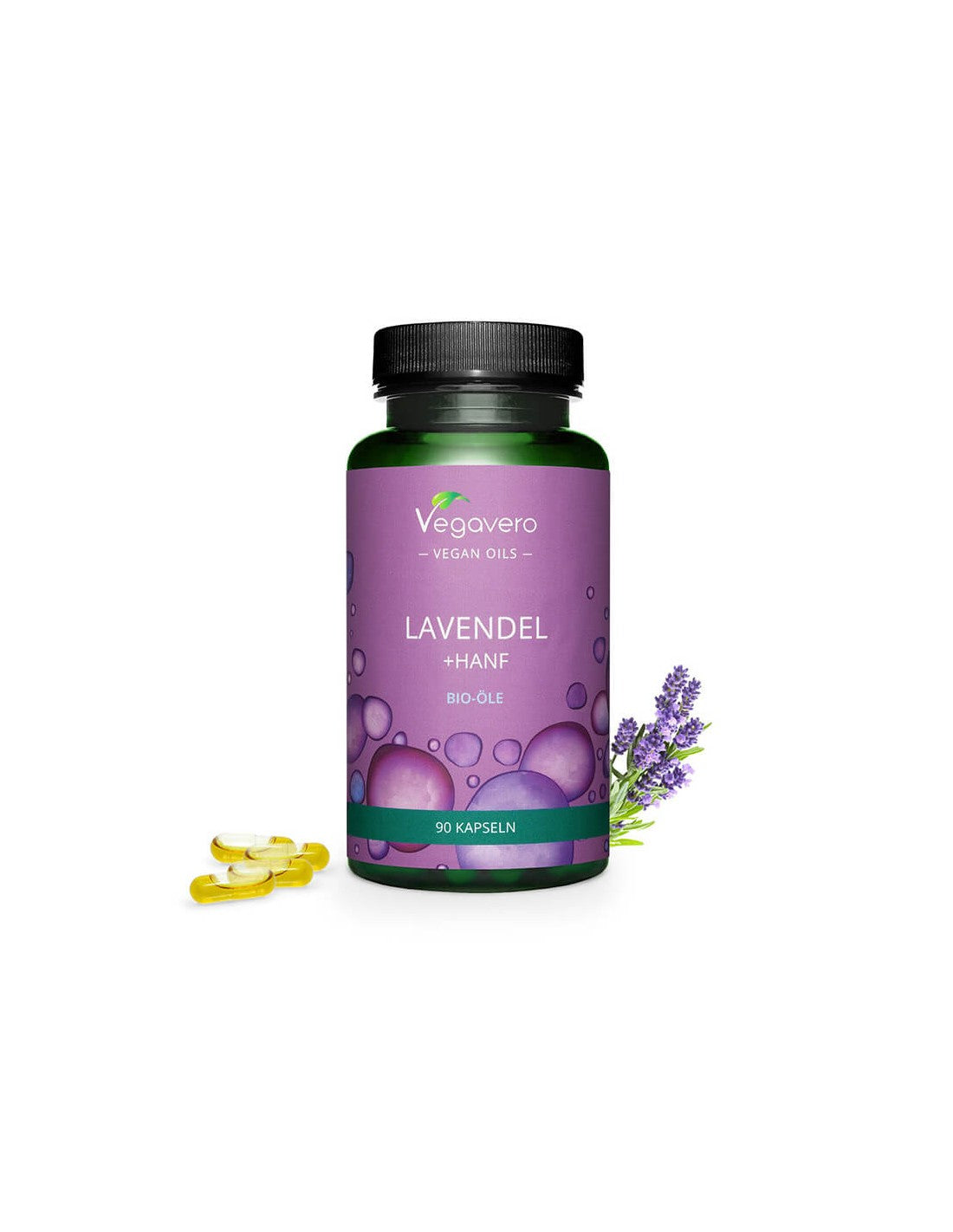 Lavanda + Hanf Bio-öle - Organsko ulje lavande i konoplje, 90 kapsula <tc>Vegavero</tc>