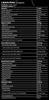 Lean Pak | Vrhunska formula za sagorijevanje masti s termogenicima i diuretikom & Adaptogeni - 30 paketića