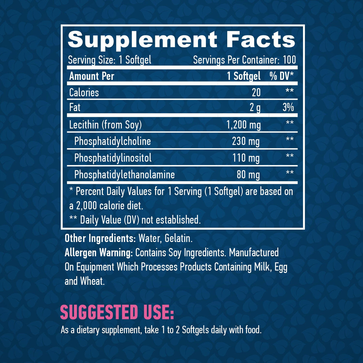 Lecitin 1.200 mg./100 mekih gelova
